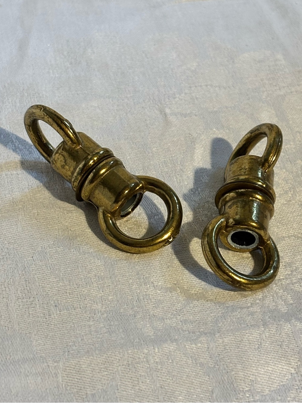 Vintage Heavy Duty Double Eye Swivel Hardware Brass Finish Pair